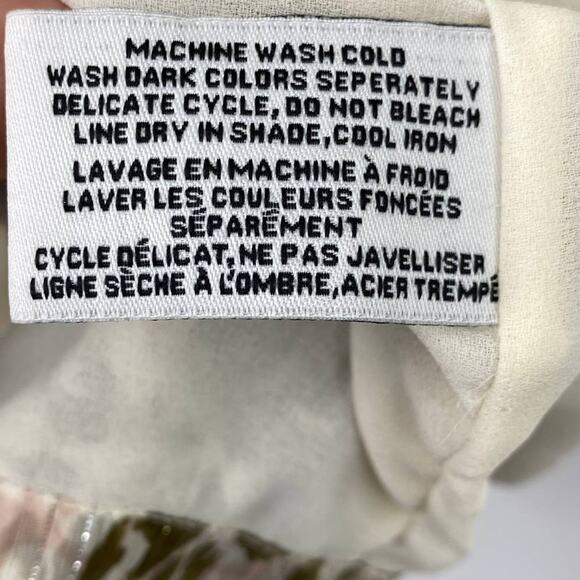 Walter Baker Deena Dress Surplice Faux Wrap Cream Tan Leopard Print NEW Womens L - Picture 10 of 11